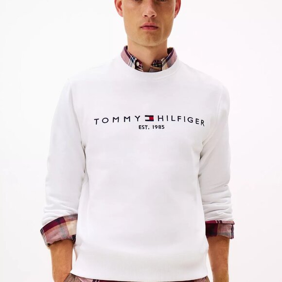 NWT Embroidered Tommy Logo Sweatshirt, Size XXL, White - Picture 2 of 9